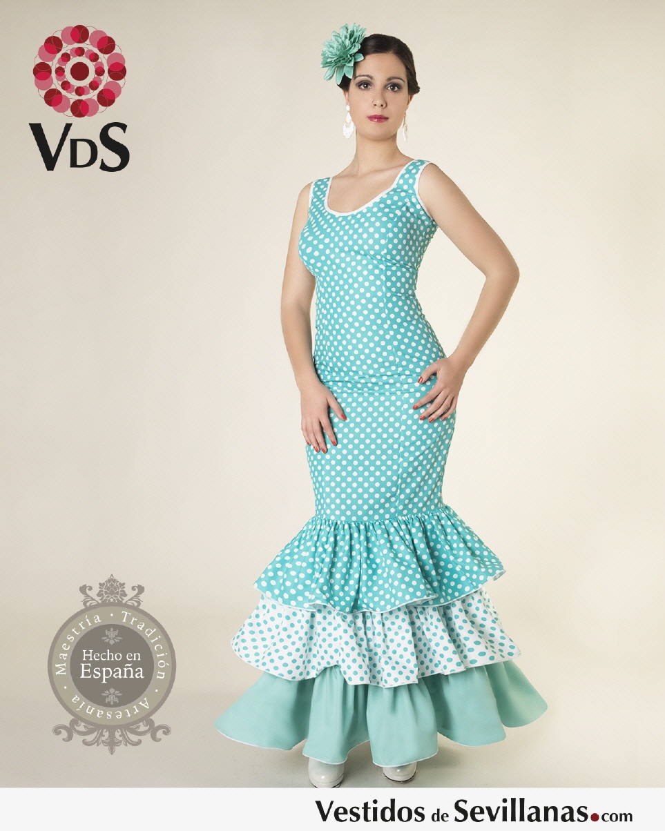 Traje de Flamenca  M&Aacute;LAGA (Largo) T.L_3col