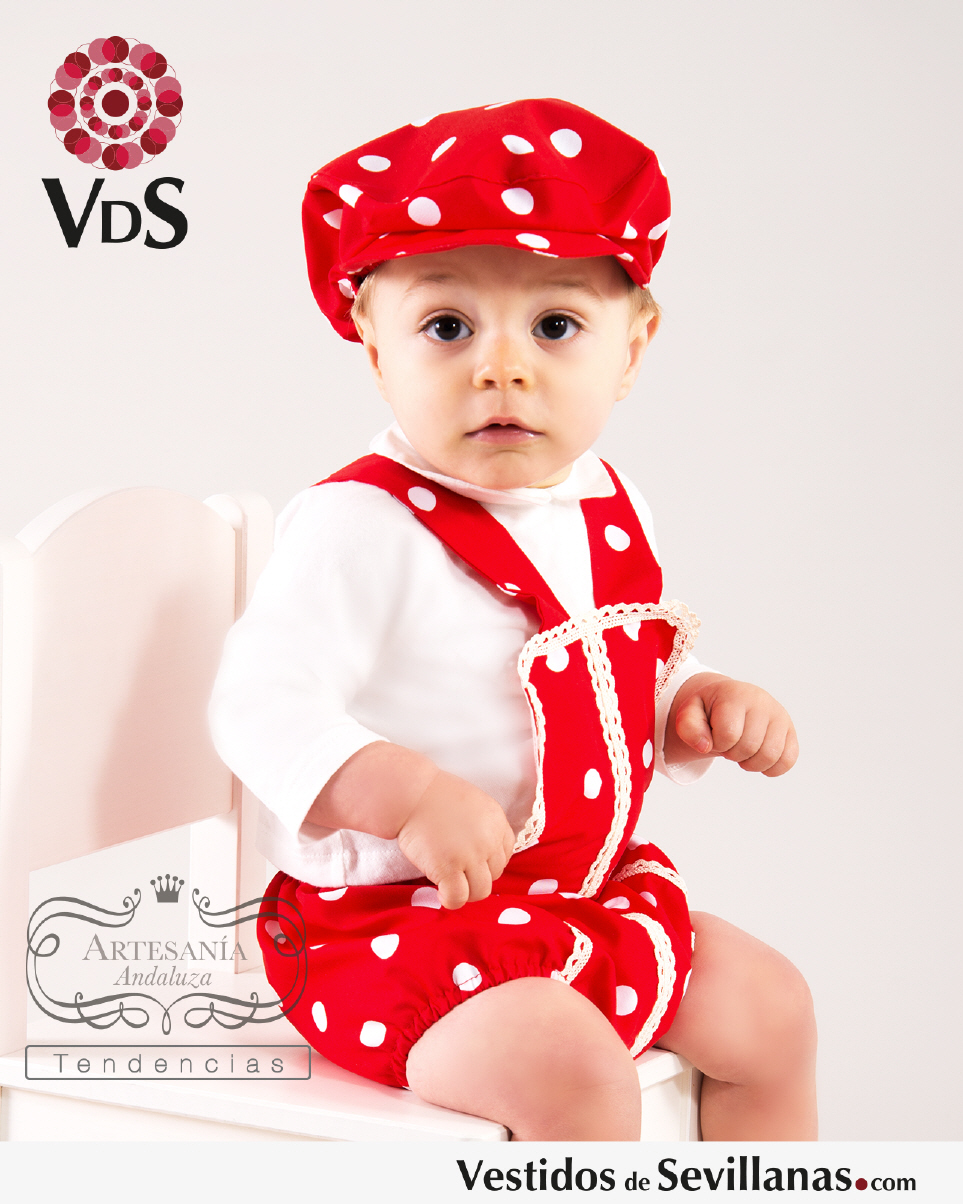 Pelele rojo con lunares