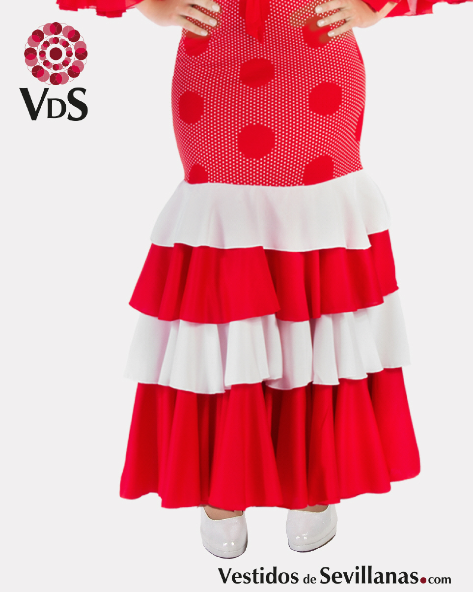 Falda baile flamenco con lunares