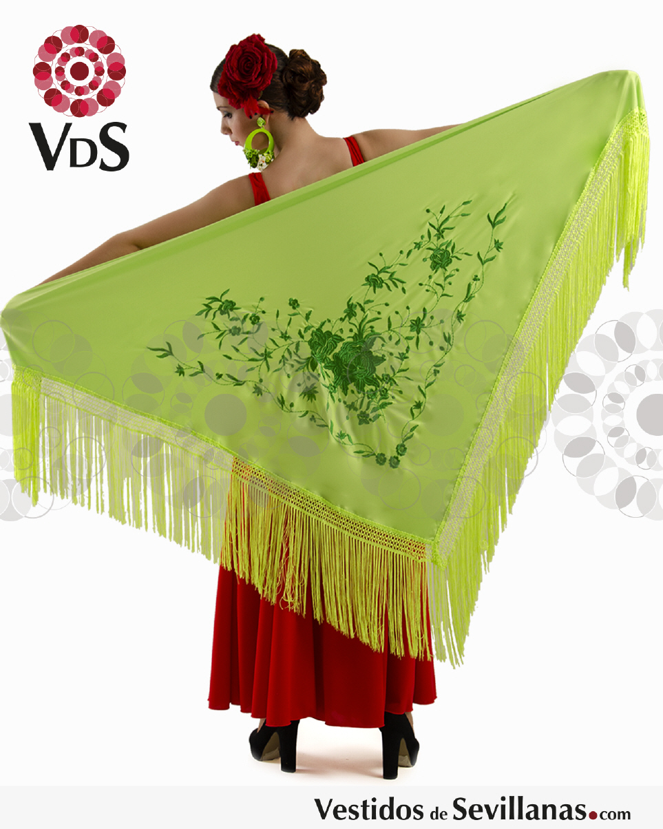 Mant&oacute;n baile flamenco