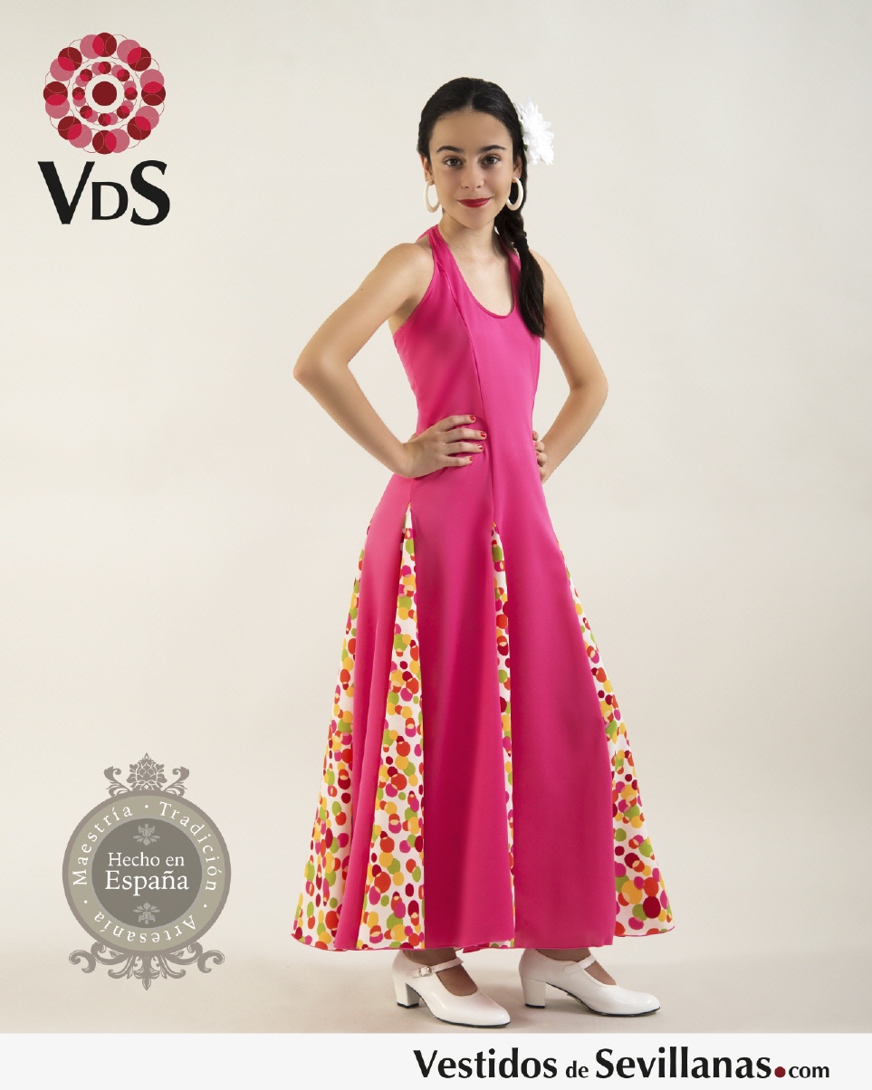 Traje de baile Ni&ntilde;a BARAS anudado al cuello_3col